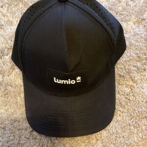 Lumino | black nylon logo monochrome sporty activewear adjustable hat | Unisex